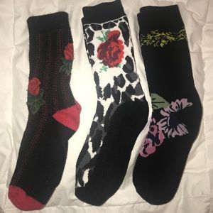 3 pack Betsey Johnson Socks